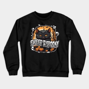 Sweet and Spooky - Halloween Cat Crewneck Sweatshirt